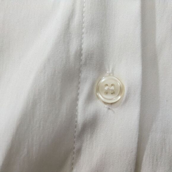 Fred David White Button Up Shirt Women's Petite Medium - Picture 4 of 10